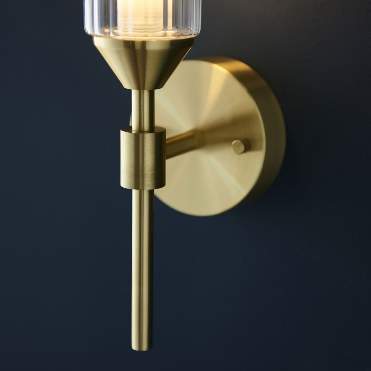 Gillingham One Arm Wall Light in Satin Brass