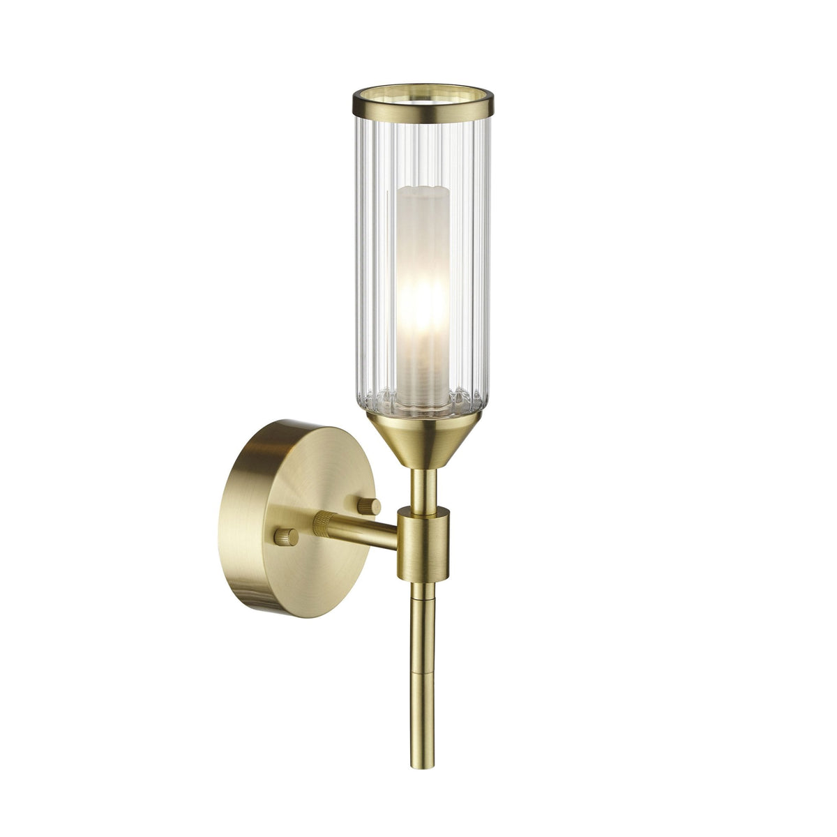 Gillingham One Arm Wall Light in Satin Brass
