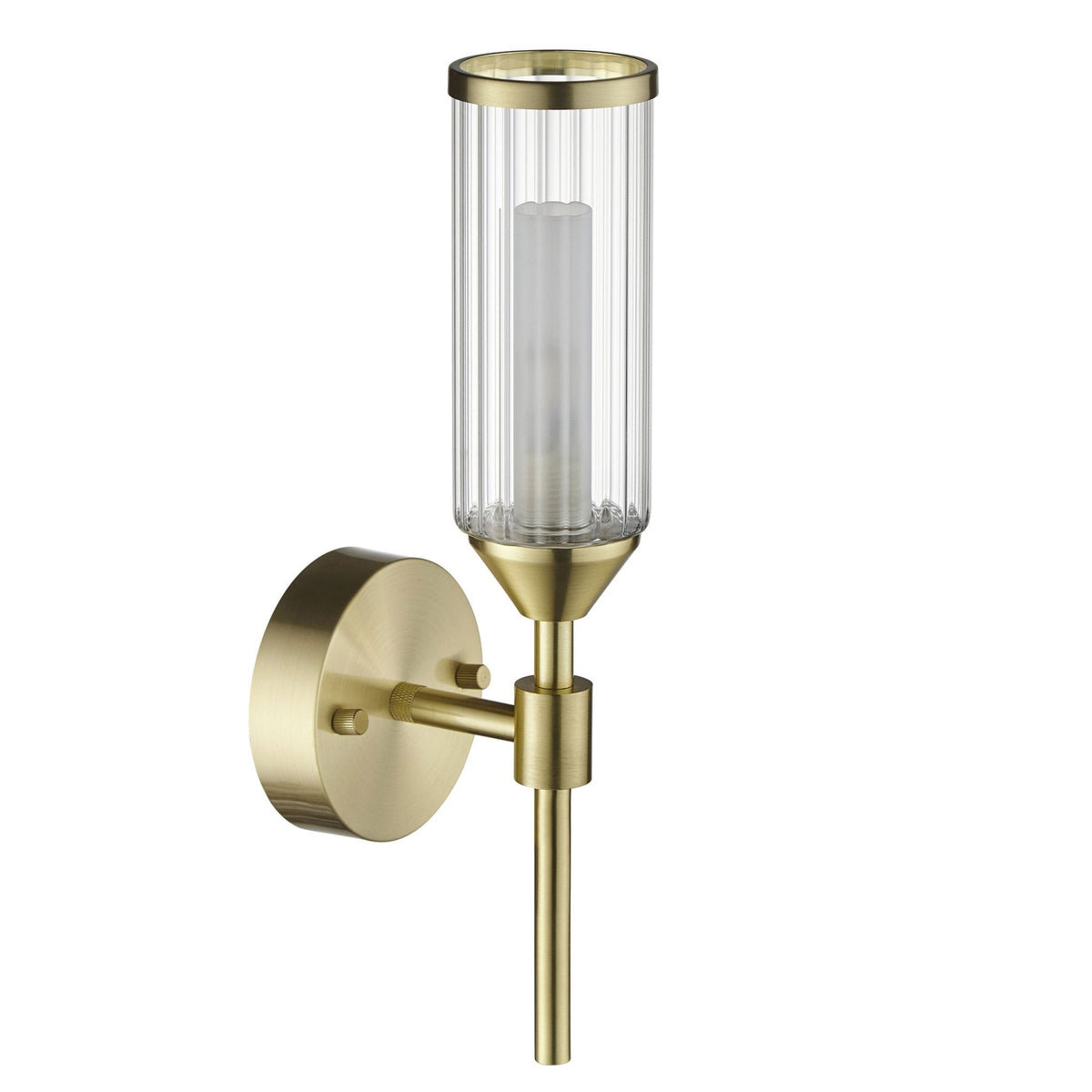 Gillingham One Arm Wall Light in Satin Brass