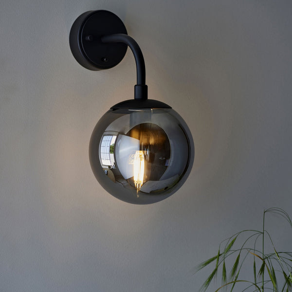 Overcombe Single Wall Light in Matt Black