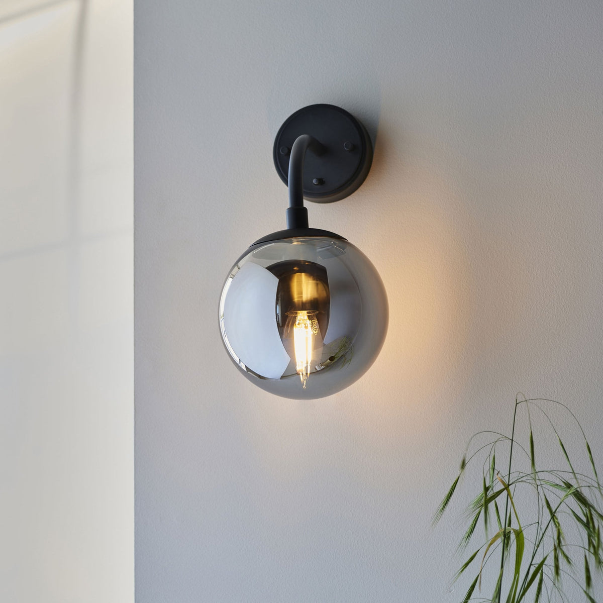 Overcombe Single Wall Light in Matt Black