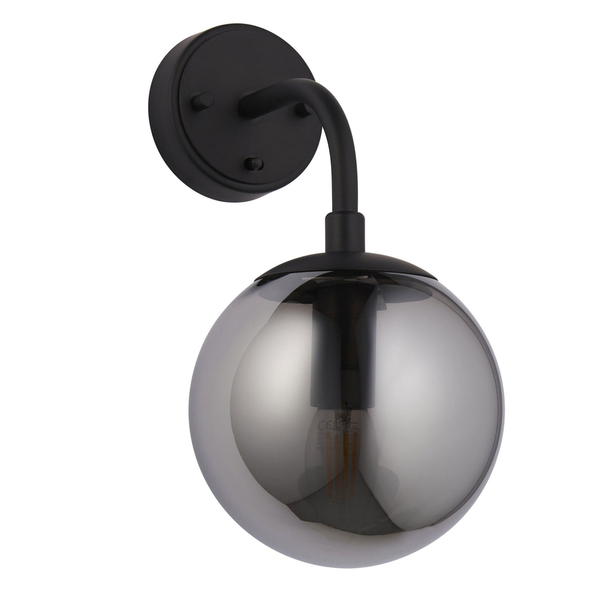 Overcombe Single Wall Light in Matt Black