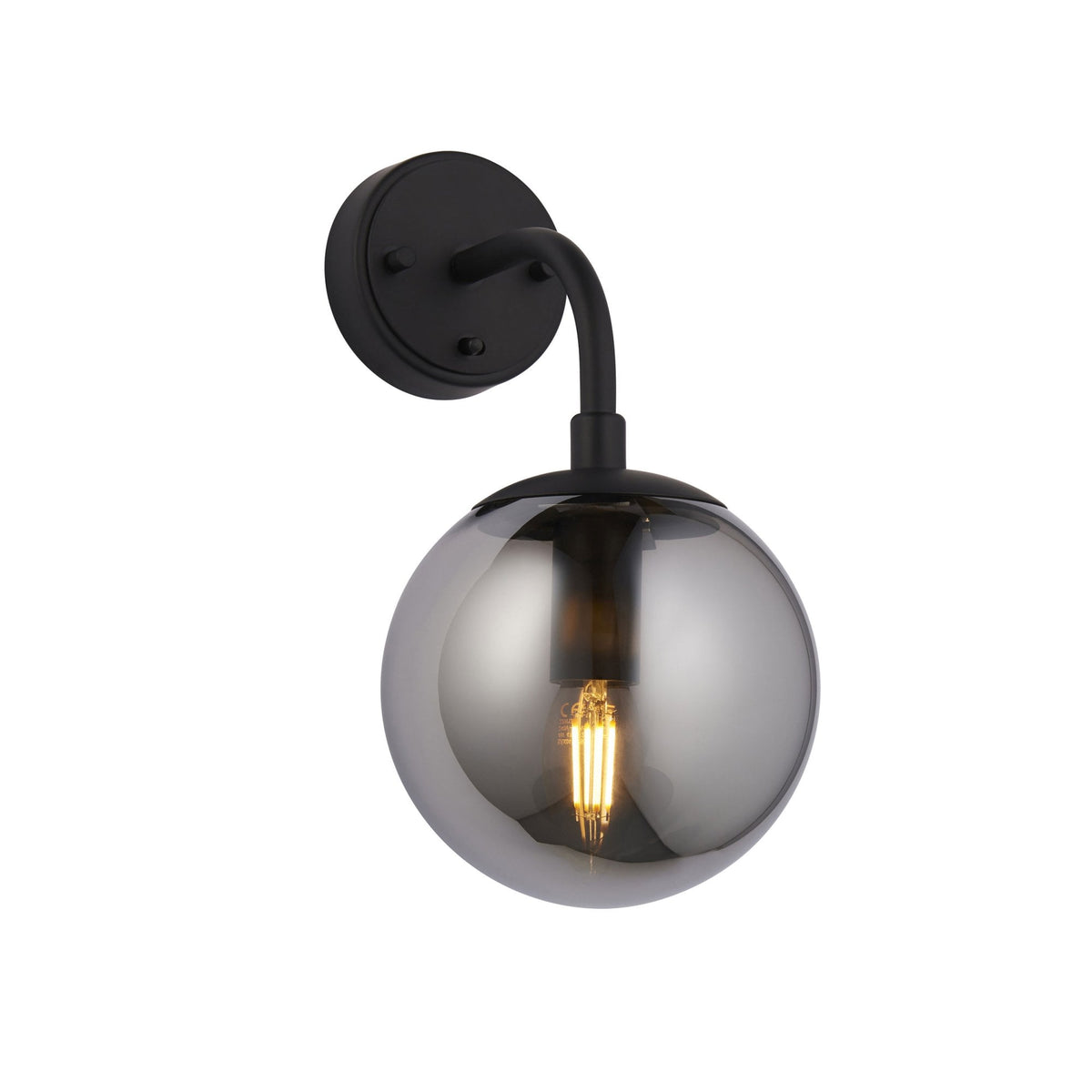 Overcombe Single Wall Light in Matt Black
