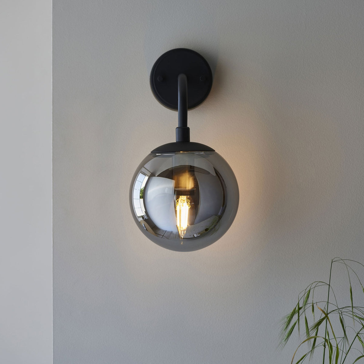 Overcombe Single Wall Light in Matt Black