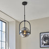 Overcombe Single Drop Pendant in Matt Black