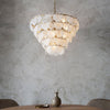 Sandford 9 Light Pendant with White and Clear Glass