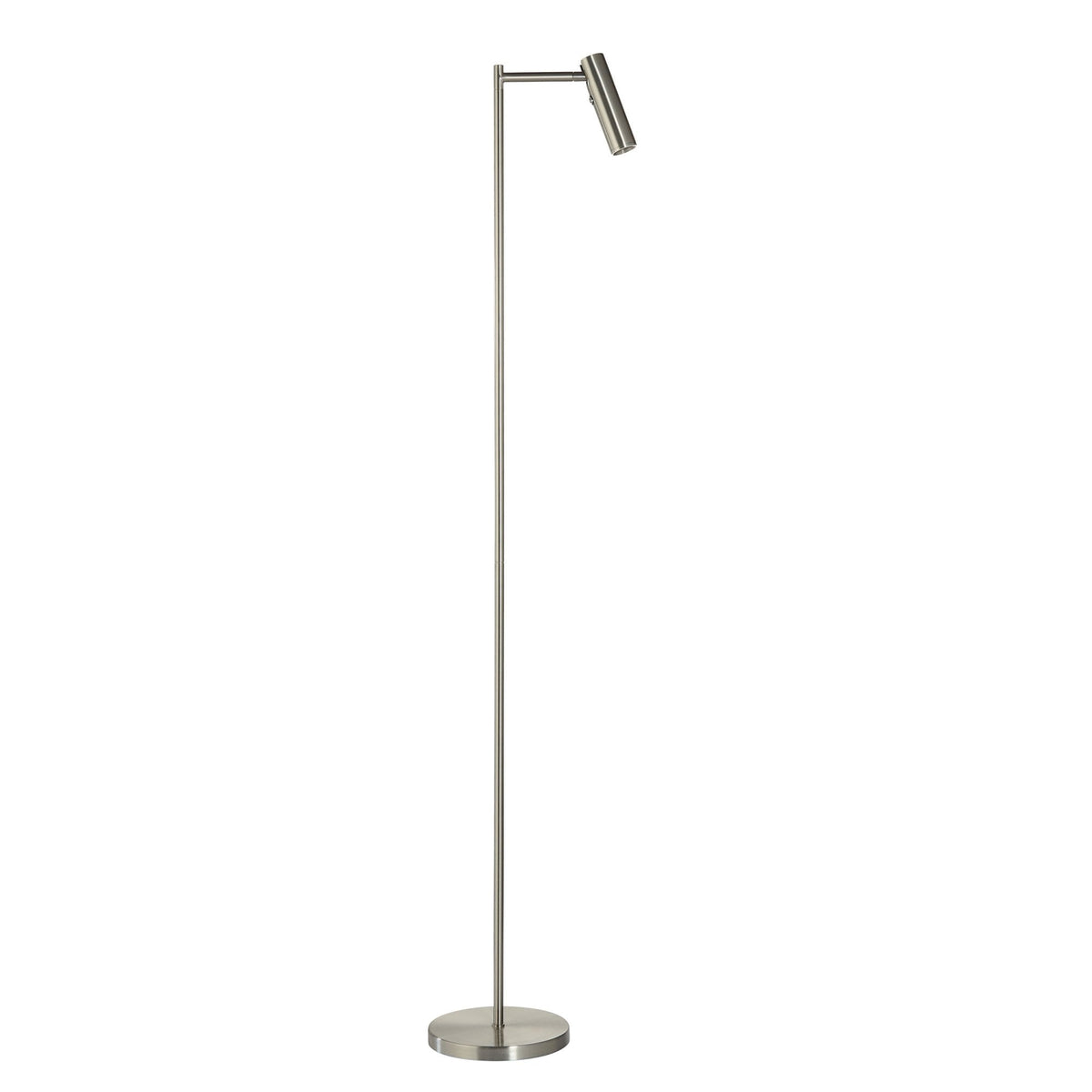 Dedicated Reader LED Task Floor Lamp in Satin Nickel