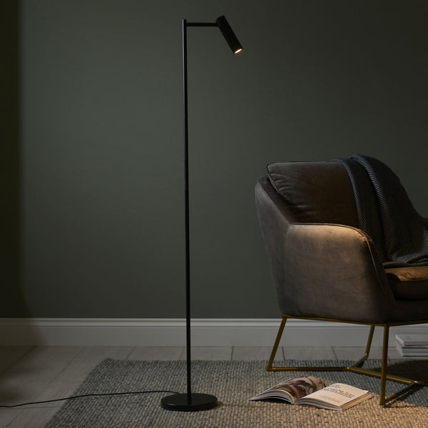 Dedicated Reader LED Task Floor Lamp in Matt Black
