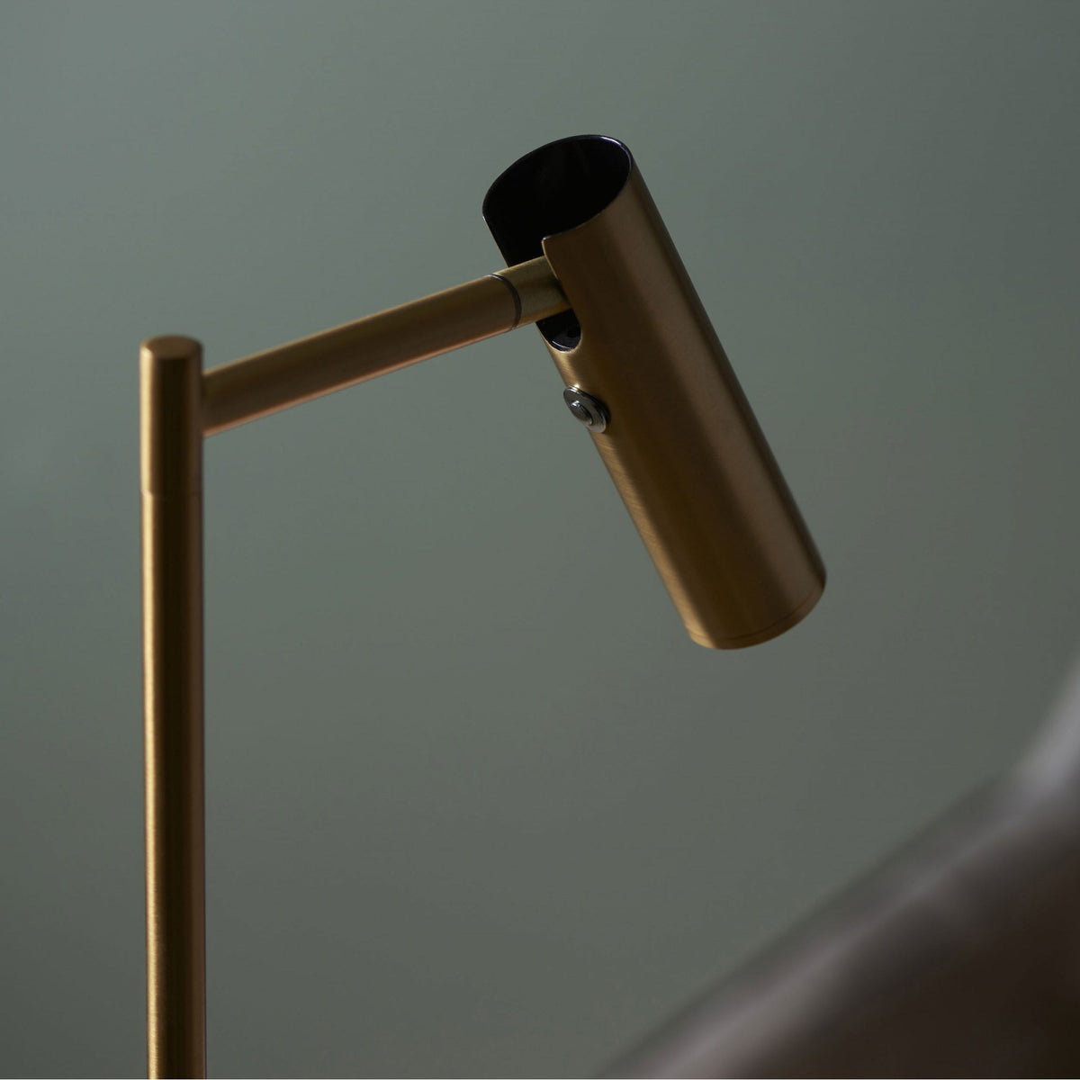 Dedicated Reader LED Task Floor Lamp in Warm Brass