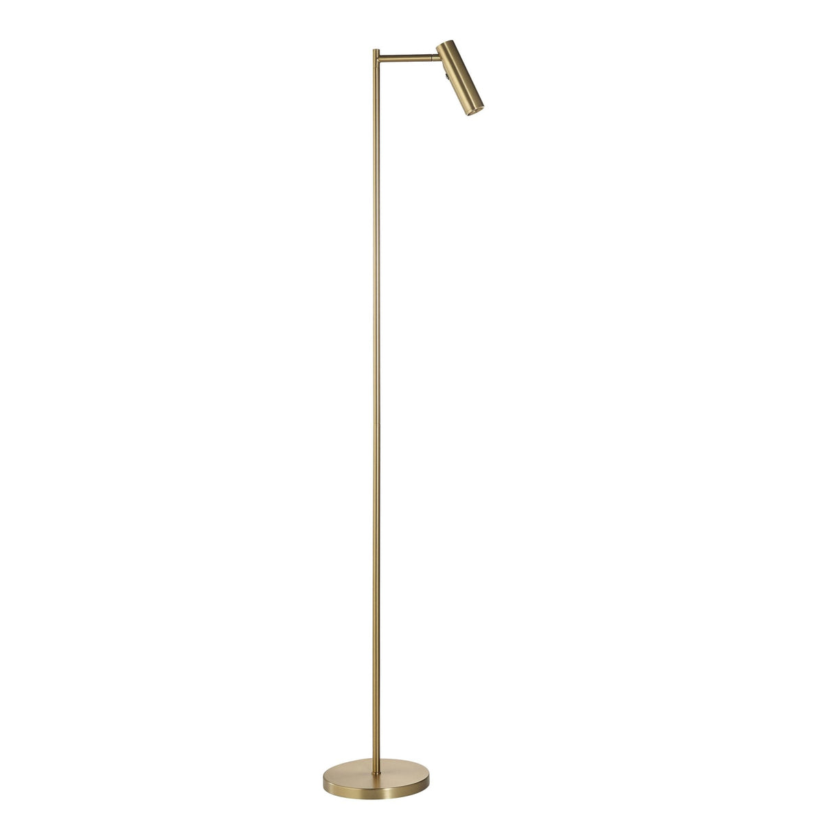 Dedicated Reader LED Task Floor Lamp in Warm Brass