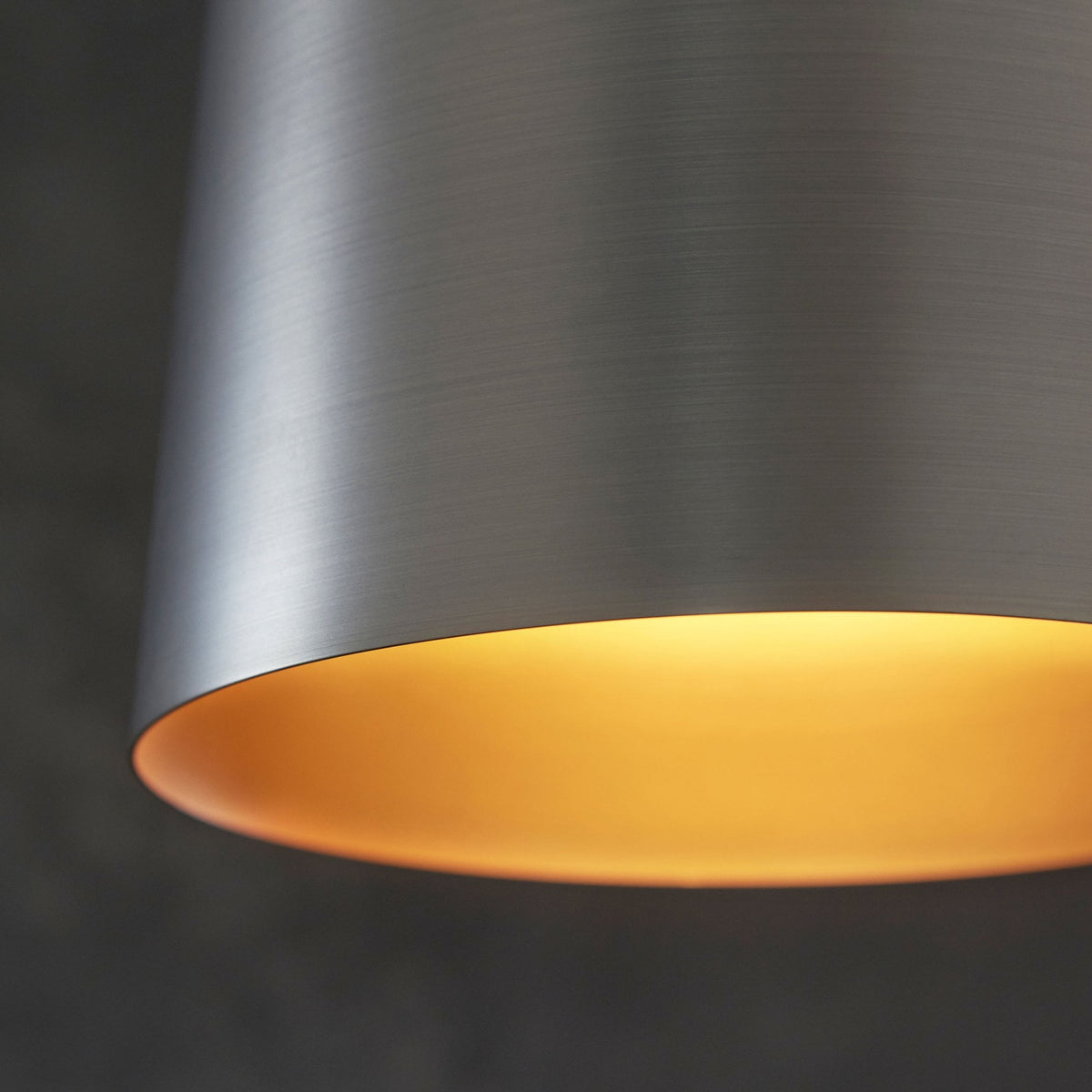 Lazenby Single Pendant in Aged Pewter with an Aged Copper Inner Shade
