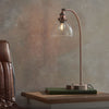 Hansen Task Table Lamp in Aged Copper and Clear Glass Shade