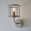 Hopton Wall Light in Bright Nickel & Clear Glass