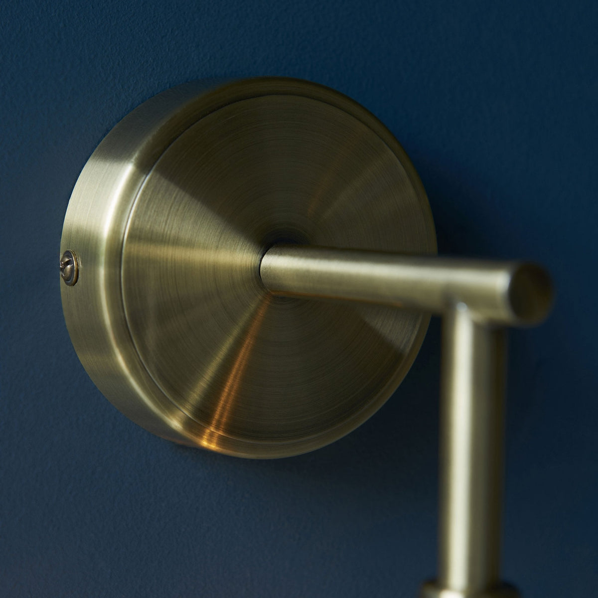 Allegra Wall Light in Antique Brass with Twisted Glass Shade