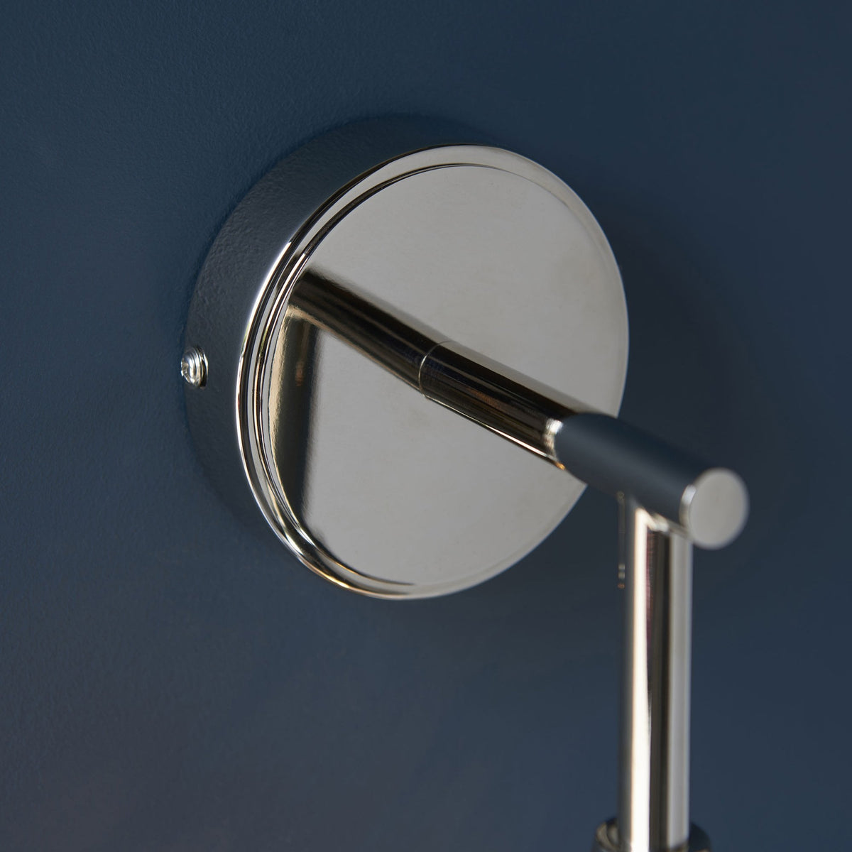 Allegra Wall Light in Bright Nickel with Twisted Glass Shade