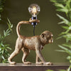 Capuchin Monkey Table Lamp in Vintage Gold
