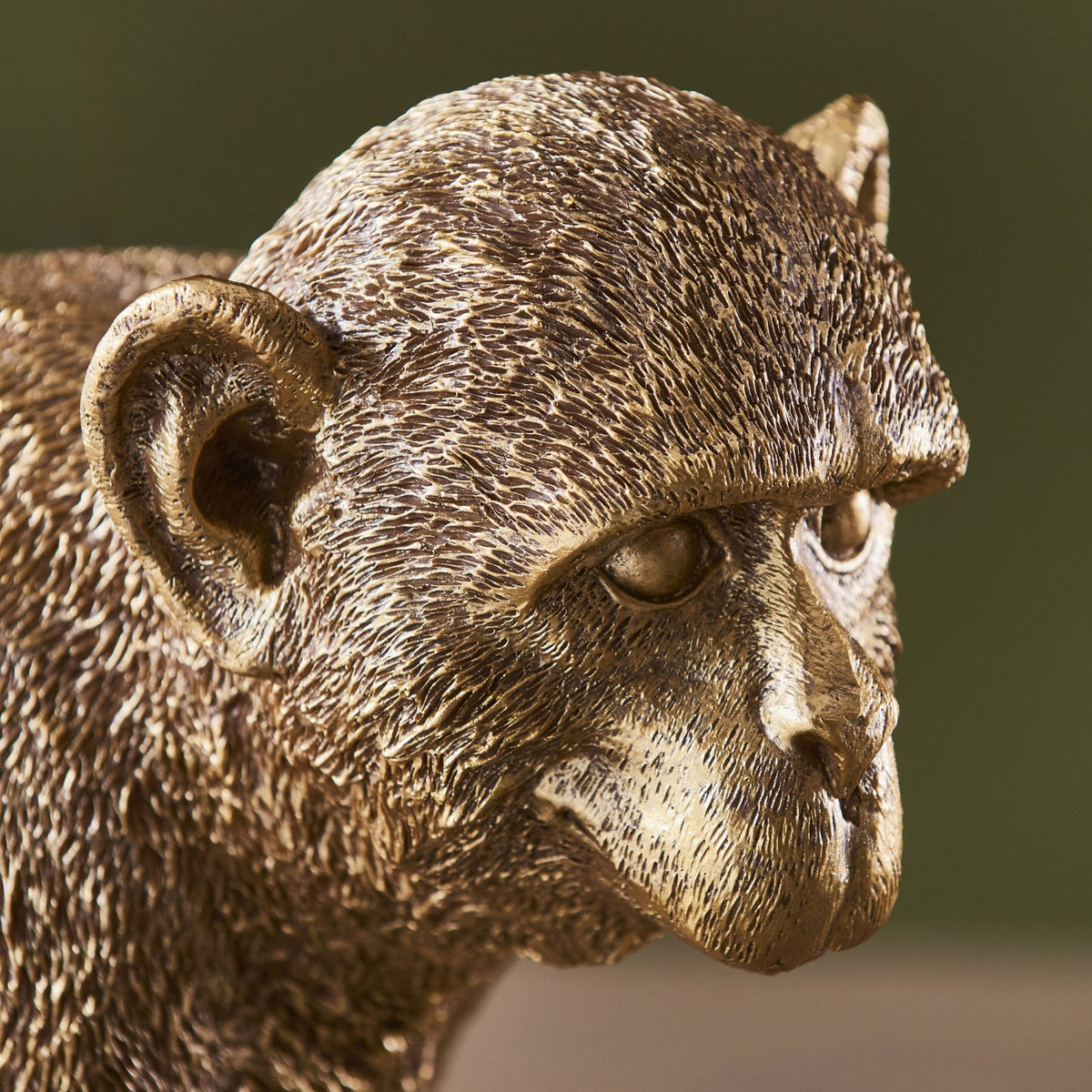 Capuchin Monkey Table Lamp in Vintage Gold
