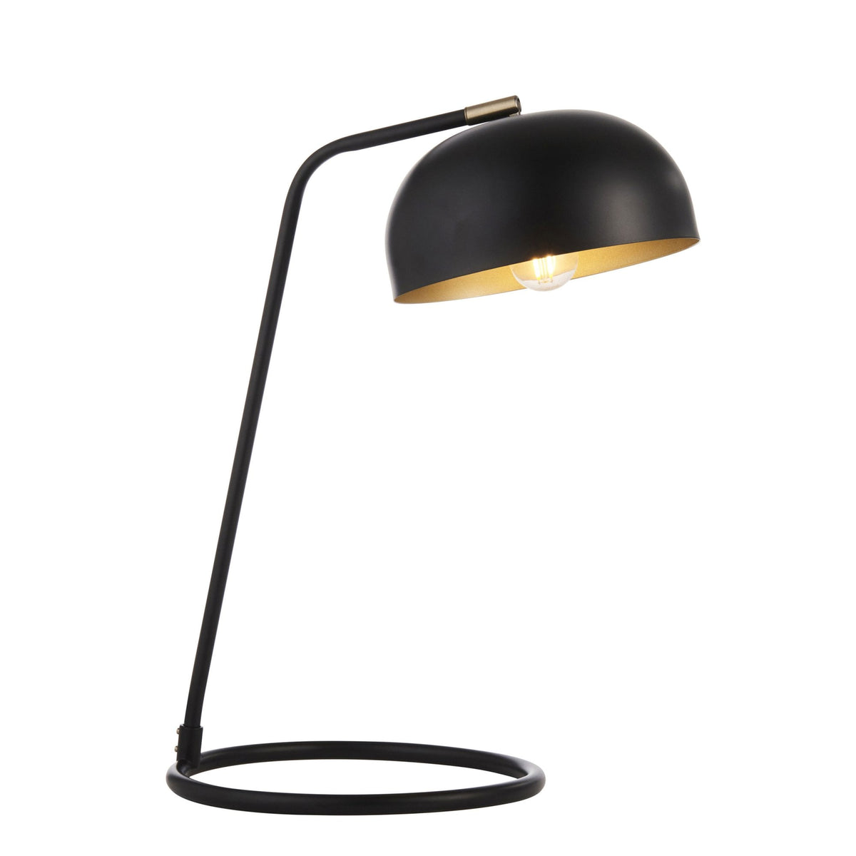 Brair Table Lamp in Matt Black & Antique Brass