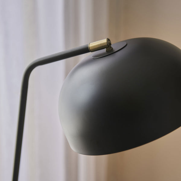 Brair Floor Lamp in Matt Black & Antique Brass