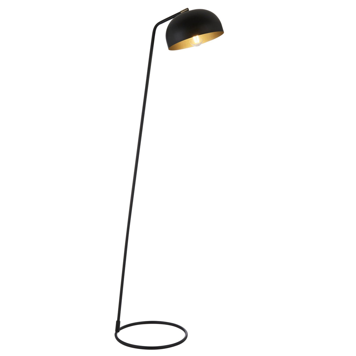 Brair Floor Lamp in Matt Black & Antique Brass