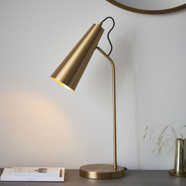 Karna Task Table Lamp in Antique Brass
