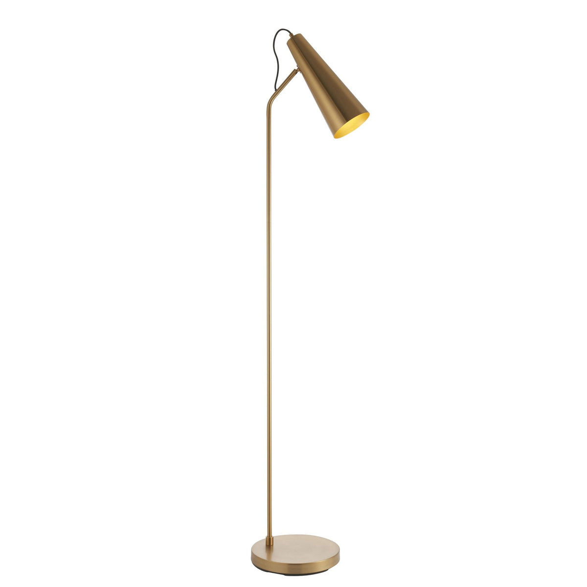 Karna Task Floor Lamp in Antique Brass