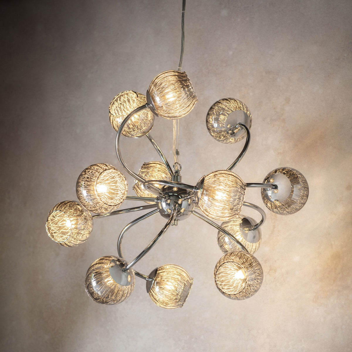 Aerith Twelve Light Pendant In Chrome