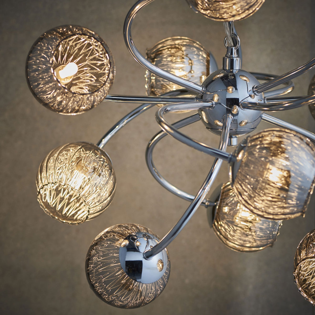 Aerith Twelve Light Pendant In Chrome