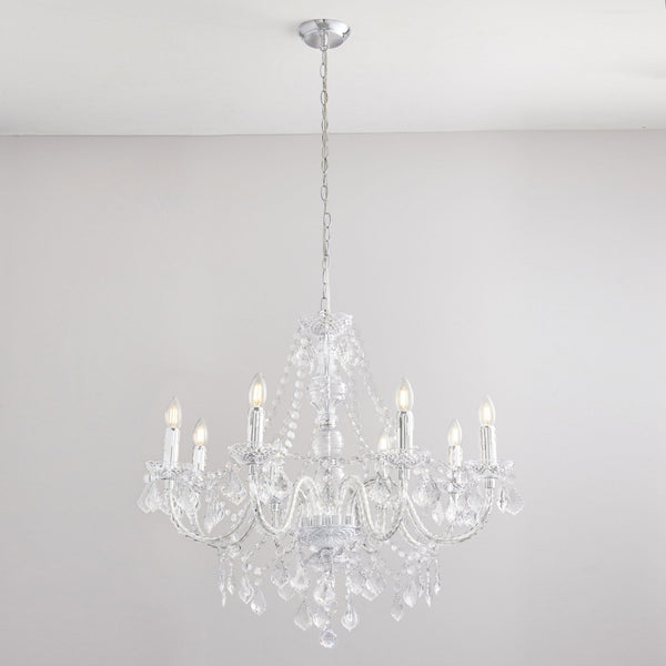 Clarence 8 Light Clear Acrylic Chandelier Pendant