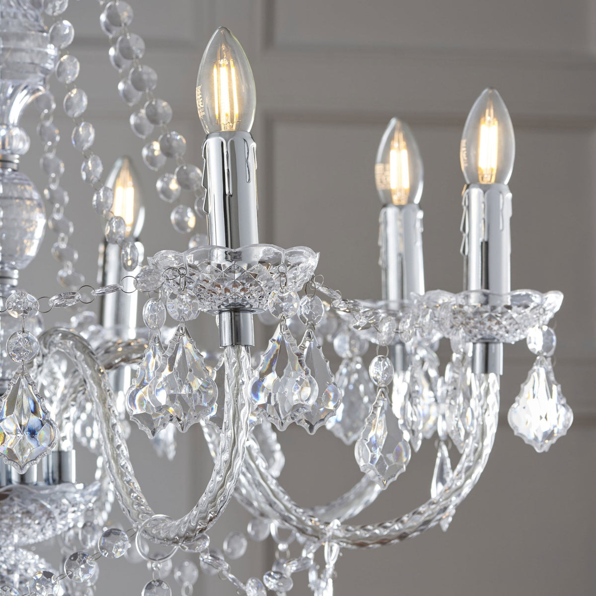 Clarence 8 Light Clear Acrylic Chandelier Pendant