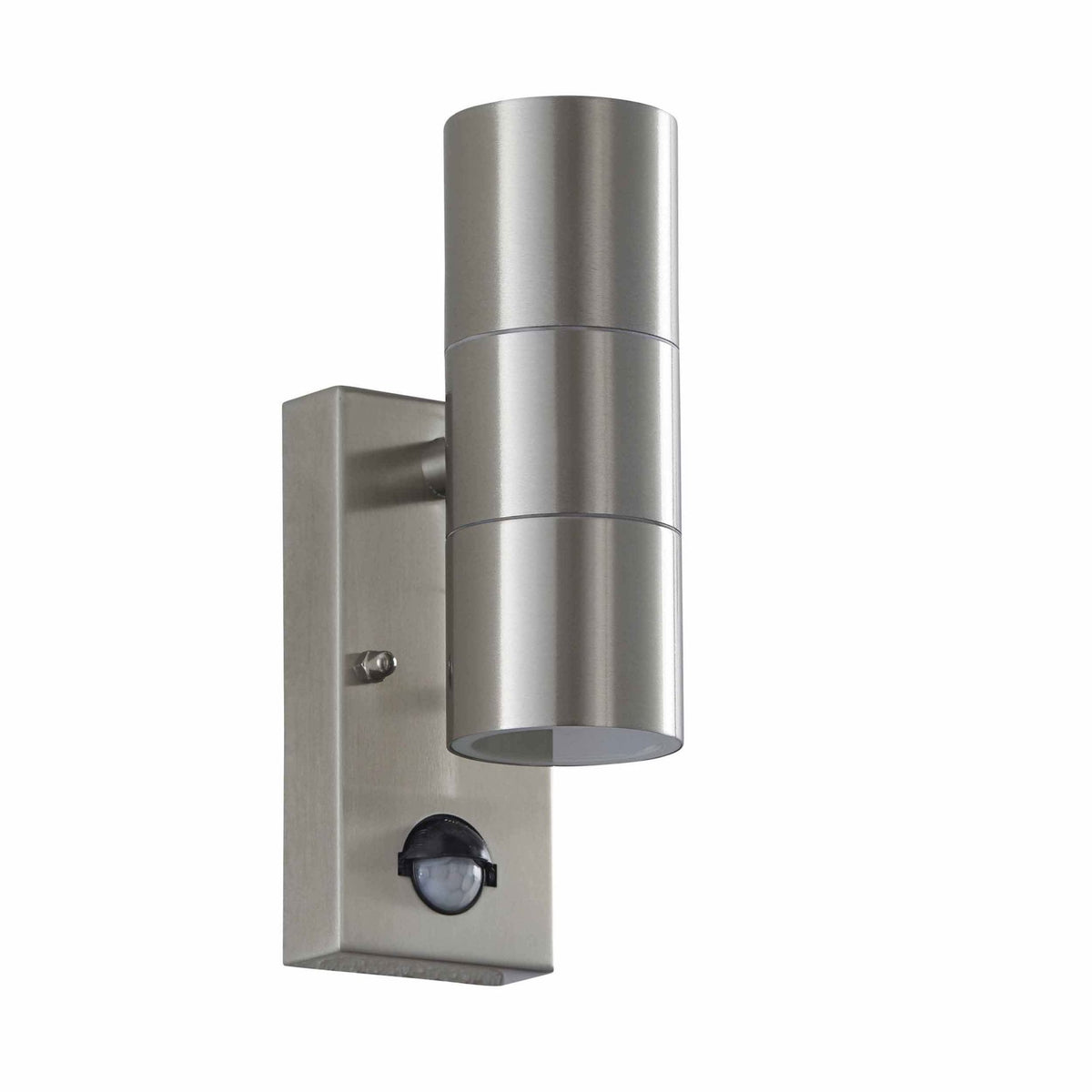 Canon IP44 Exterior Up and Down Light with PIR in Stainless Steel
