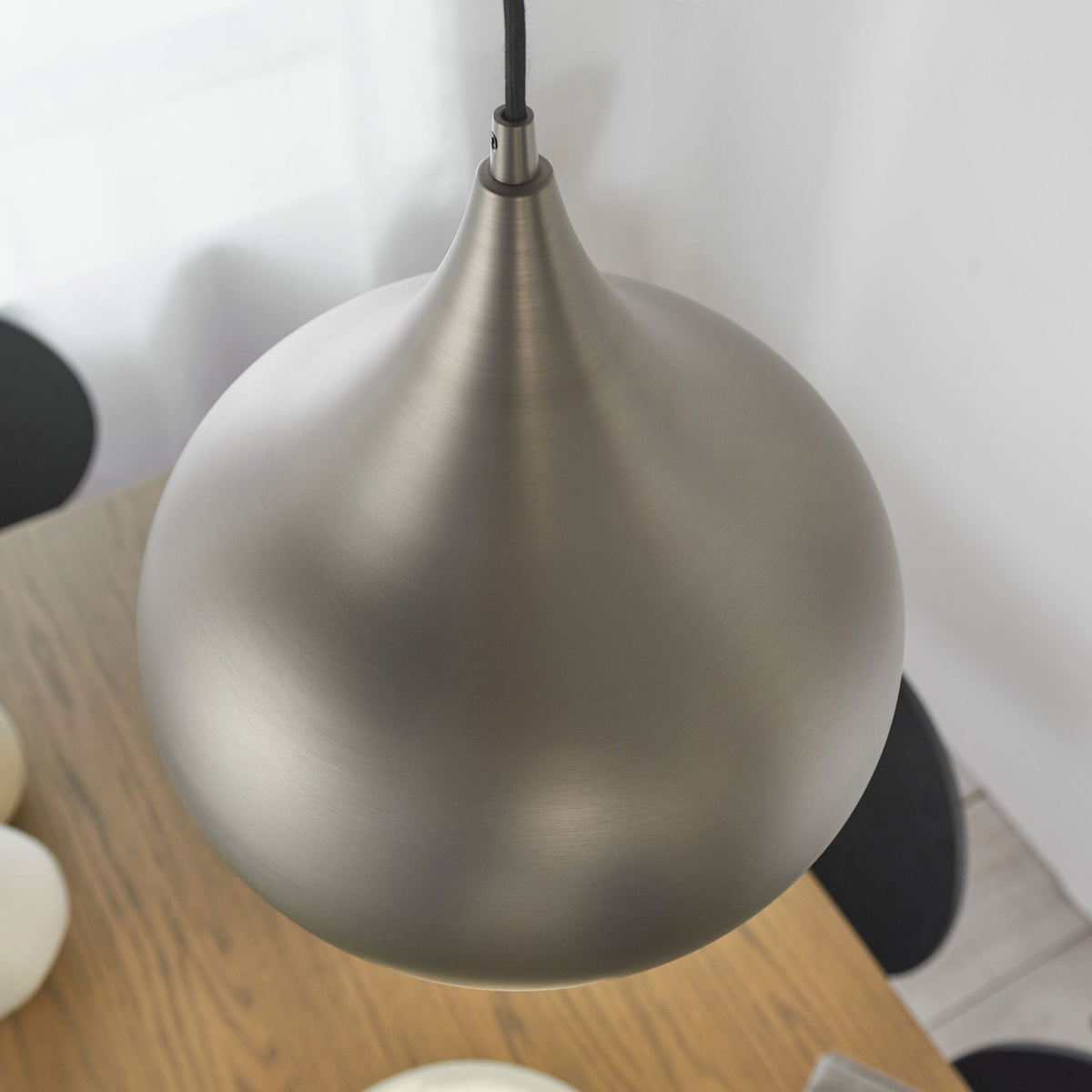 Brosnan Single LED Pendant Light in Matt Nickel
