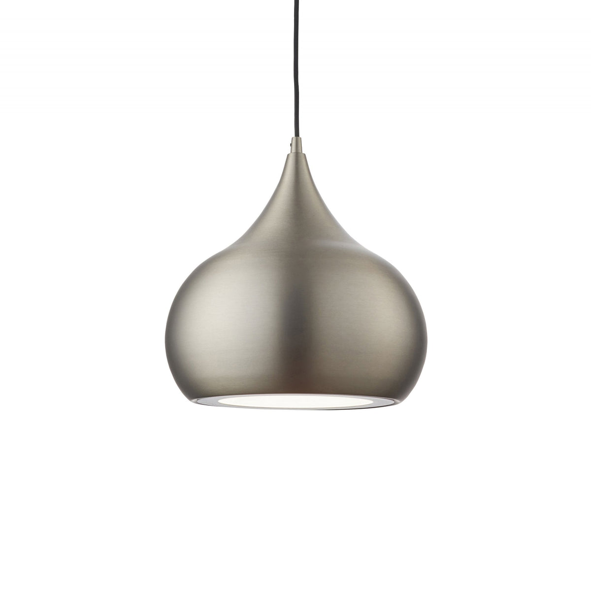 Brosnan Single LED Pendant Light in Matt Nickel