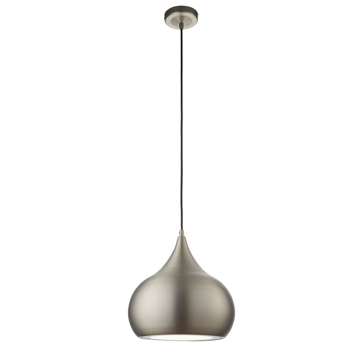 Brosnan Single LED Pendant Light in Matt Nickel