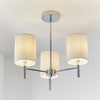 Brio Three Light Semi Flush Ceiling Light in Chrome Plate