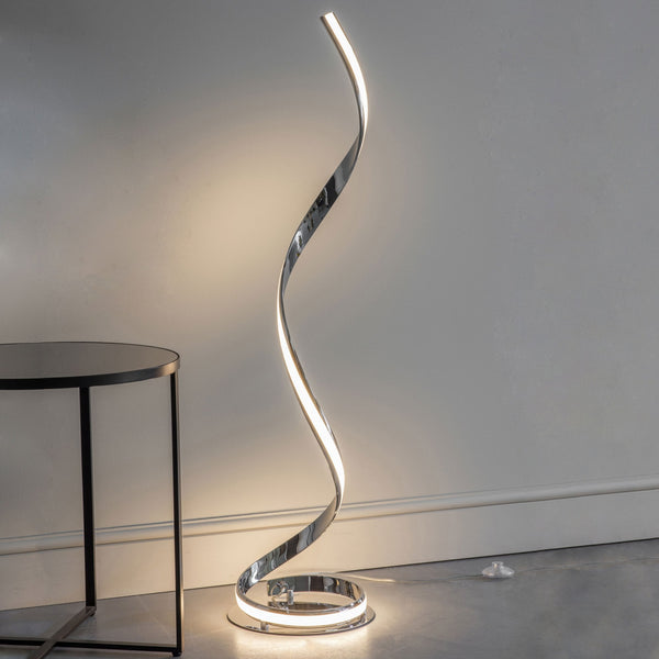 Aria LED Floor Lamp in Chrome