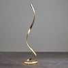 Aria LED Floor Lamp in Gold Leaf and White Acrylic