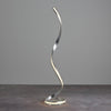 Aria LED Floor Lamp in Silver Leaf and White Acrylic