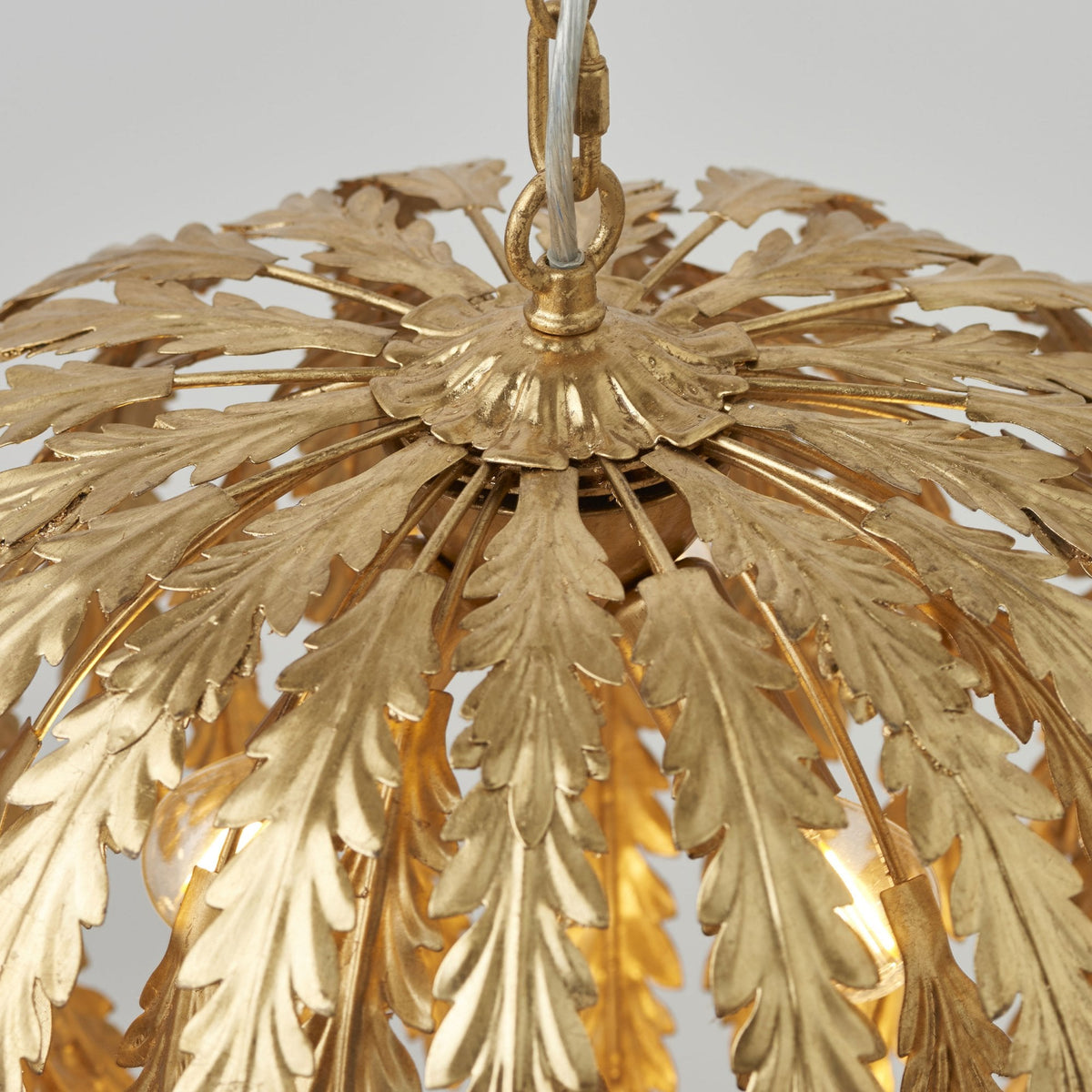 Delphine 450mm Single Pendant in Gold Leaf