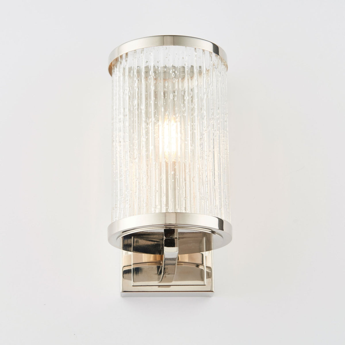 Easton Single Wall Light in Bright Nickel