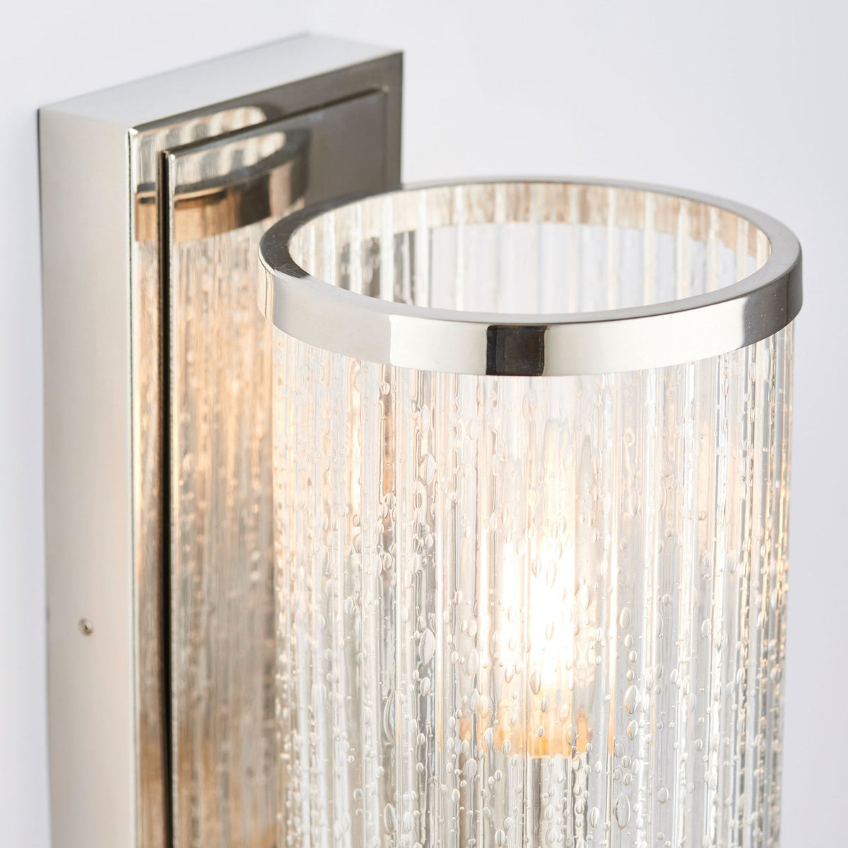 Easton Single Wall Light in Bright Nickel