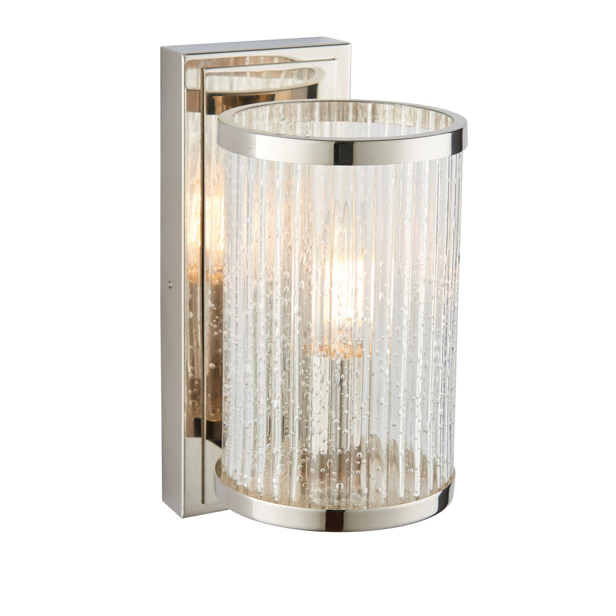 Easton Single Wall Light in Bright Nickel