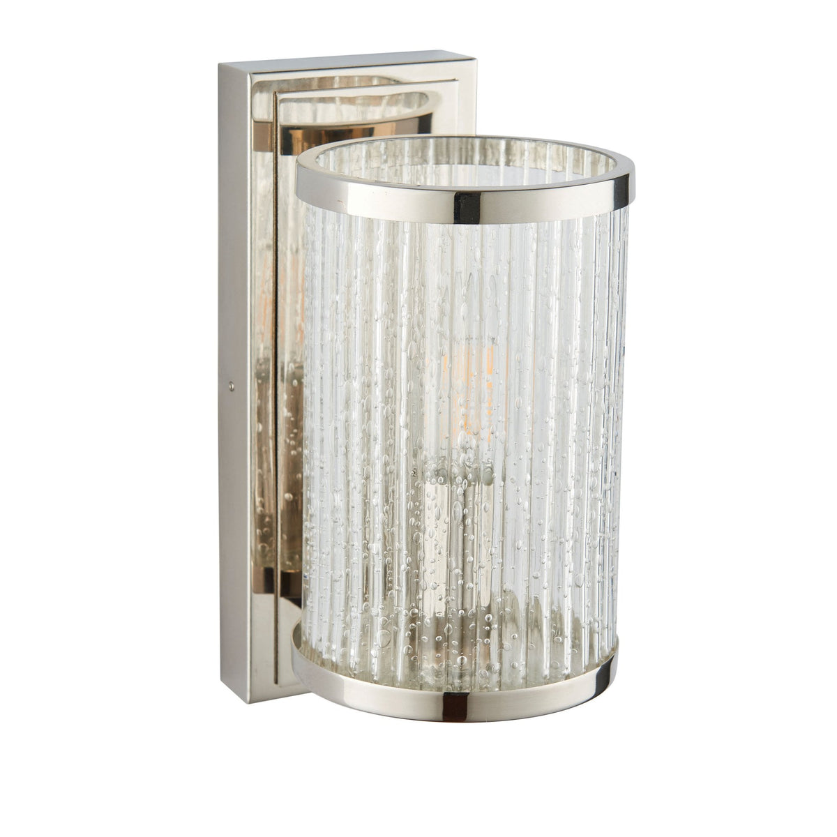 Easton Single Wall Light in Bright Nickel