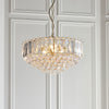 Fargo 6 Light Clear Acrylic Crystal Drop Brass Pendant Light