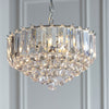 Fargo 3 Light Clear Acrylic Crystal Drop Pendant Light