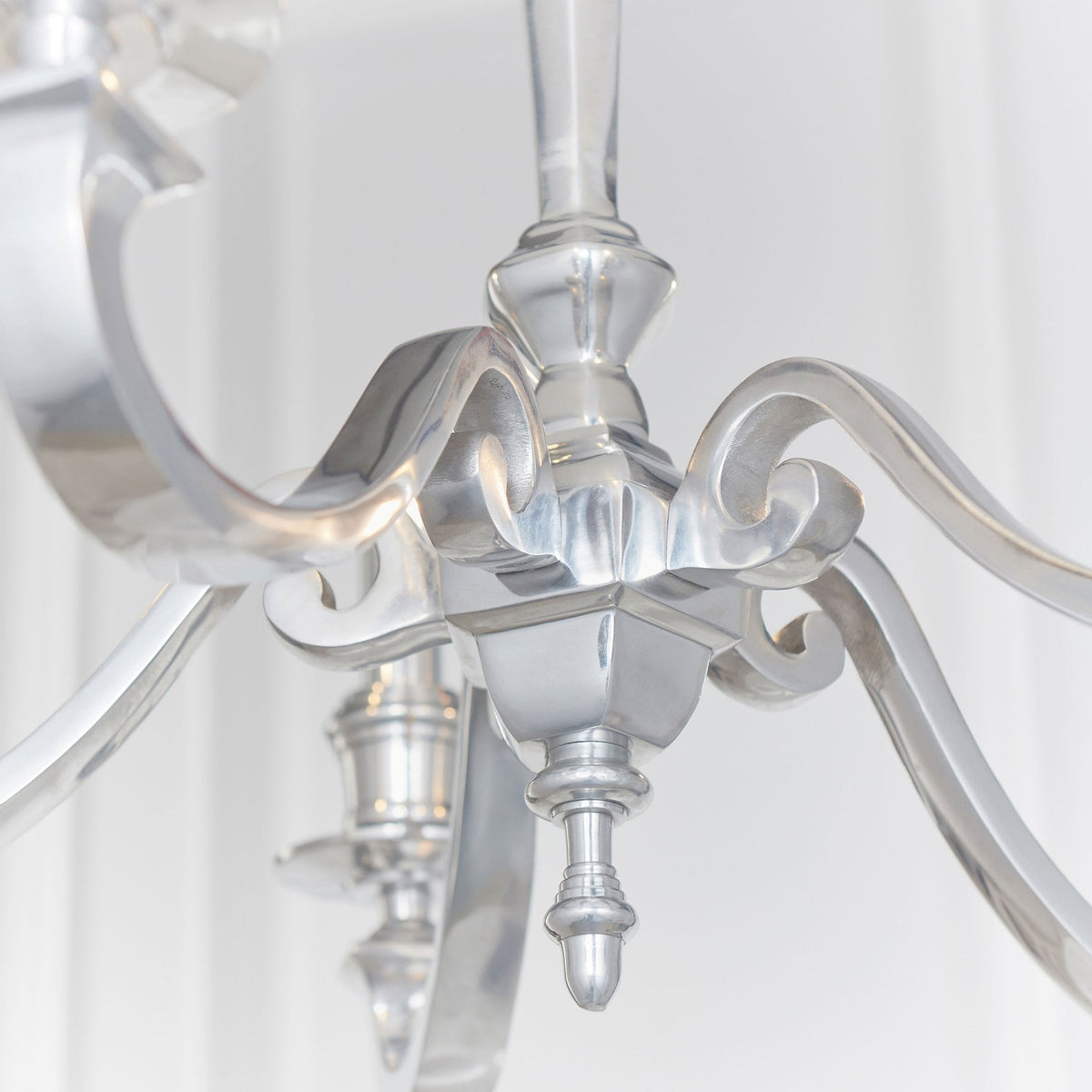 Finsbury 5 Arm Pendant in Polished Cast Aluminium