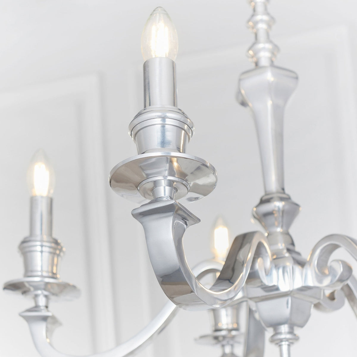 Finsbury 5 Arm Pendant in Polished Cast Aluminium