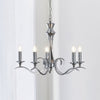 Kora Five Light Chandelier or Semi Flush Light in Chrome