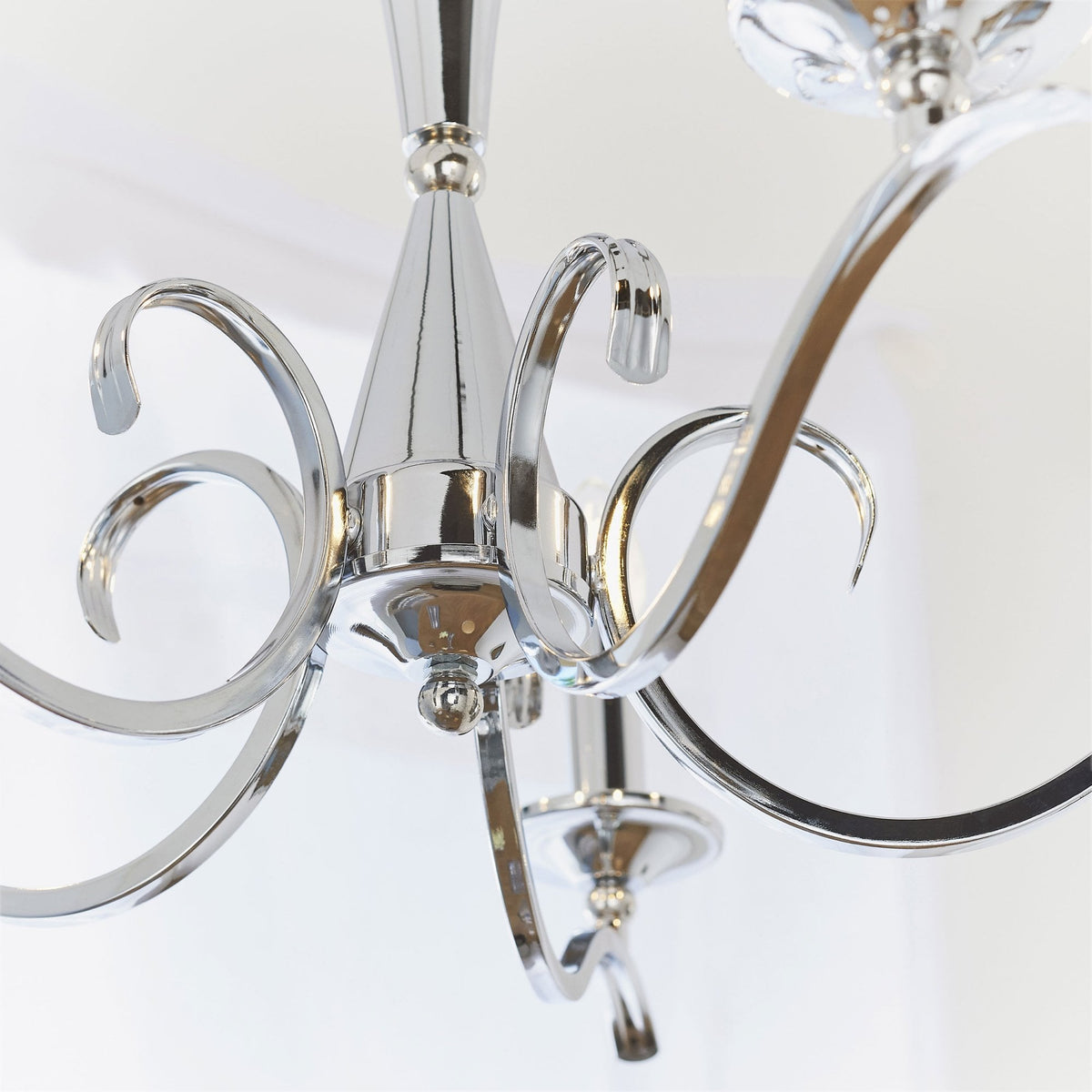Kora Five Light Chandelier or Semi Flush Light in Chrome