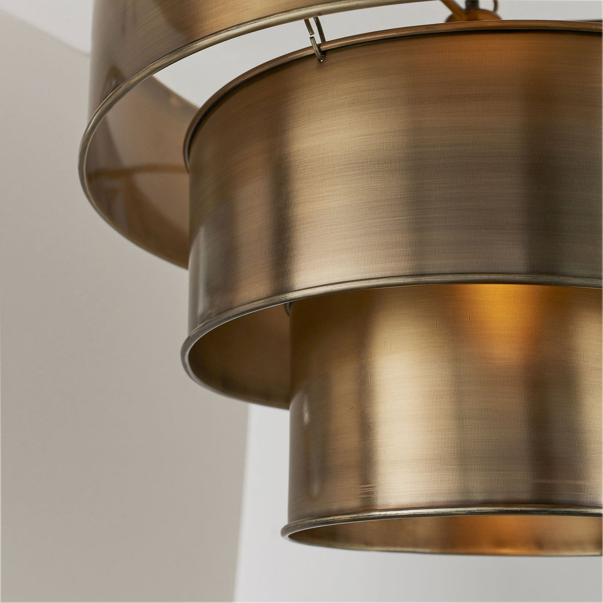 Morad Tiered Pendant Light in Aged Brass